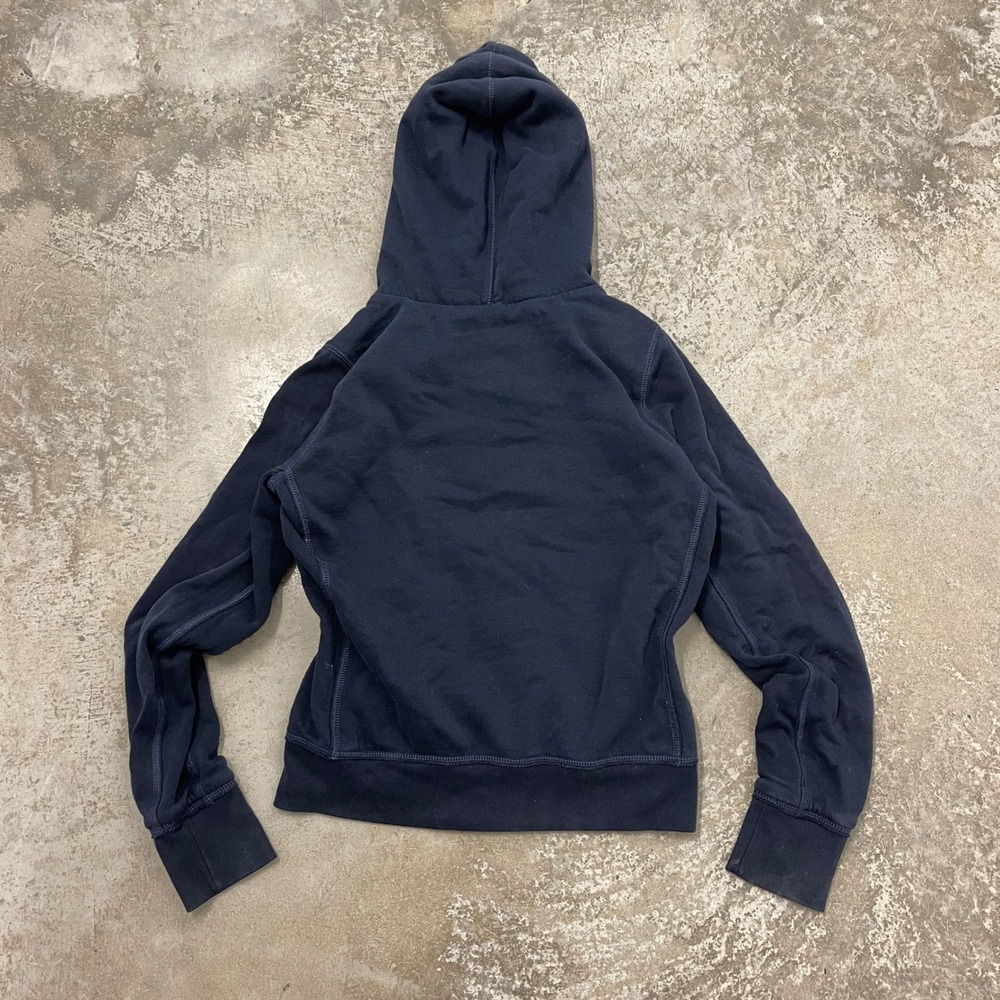 Hollister So Cal Navy Blue Sherpa Lined Full Zip Hoodie Womens Large - Picture 3 of 8